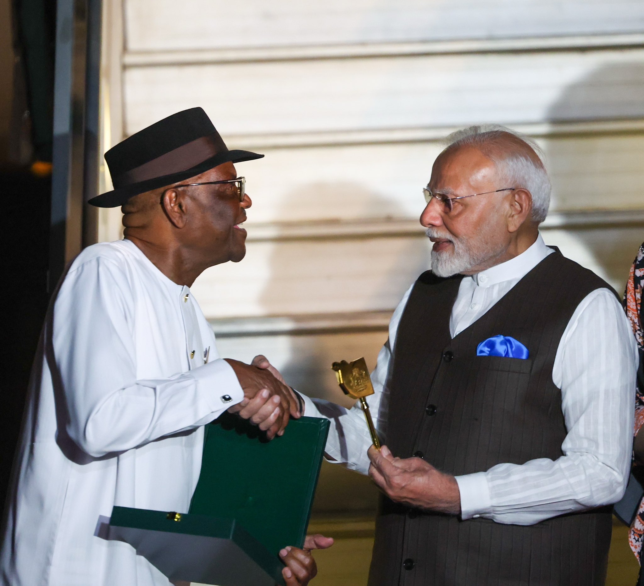 PM Modi Lands In Nigeria On First Leg Of 3 Nation Tour Gifted Key To